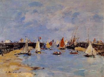 Eugene Boudin : Trouville, the Jettys, Low Tide X